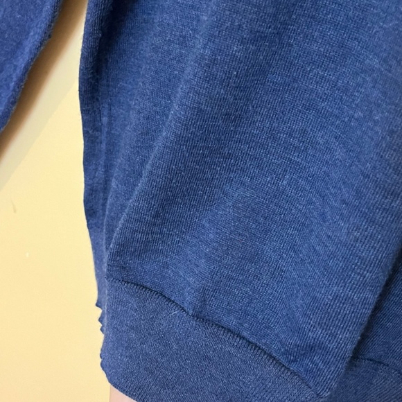 Ibex Wool Blend V-Neck Long Sleeve Pullover Sweater - Men's Size M - Blue - Picture 4 of 8